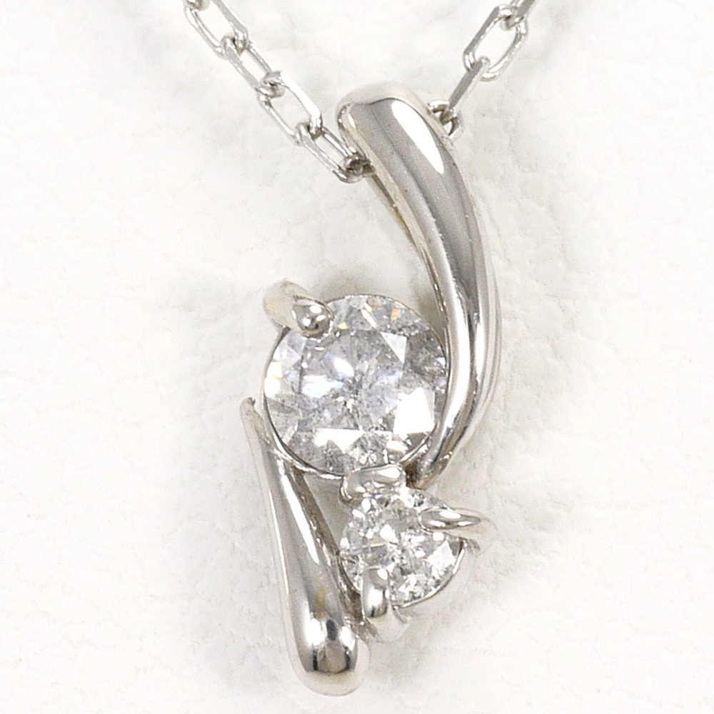 VINTAGE 10k Silver Diamond Necklace